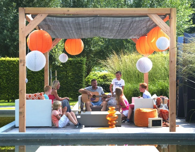 Harmonicadoek 290 x 500 cm Olijfgroen - Afbeelding 3